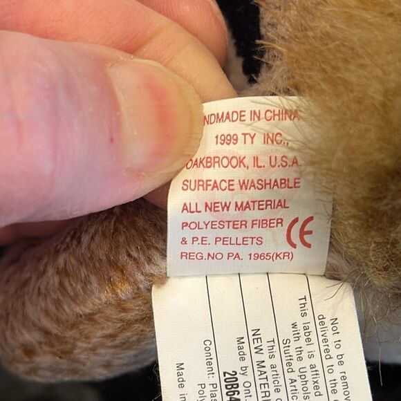 Ty Beanie Babies Chipper the Chipmunk, Ty Beanie Ty 1999. Size 7” - Picture 10 of 10